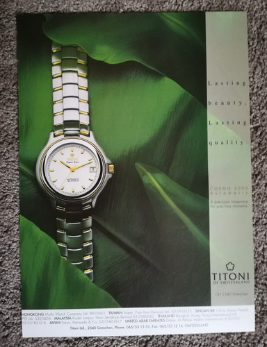 Titoni watch vintage magazine - watch,