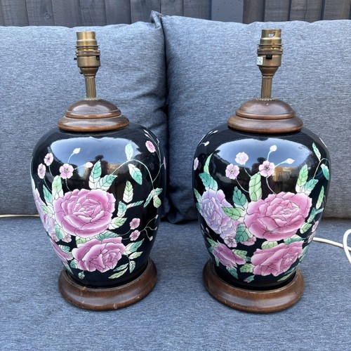 Pair vintage black pink - pair,