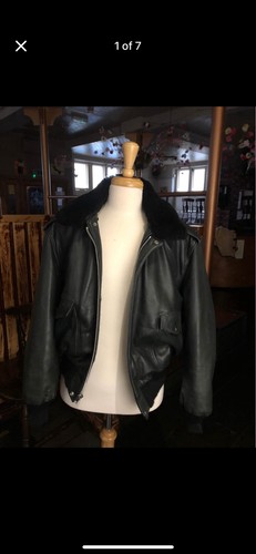 Mens black leather schott - mens,