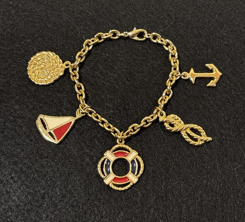 Vintage 80s gold tone nautical - 80s,