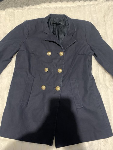 Navy blue zara basic button - navy,