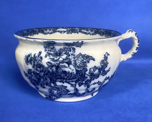 Antique flow blue chamber pot