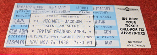 Vintage full concert ticket - concert,
