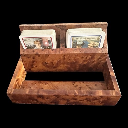 Vintage burr wood playing card - burr,