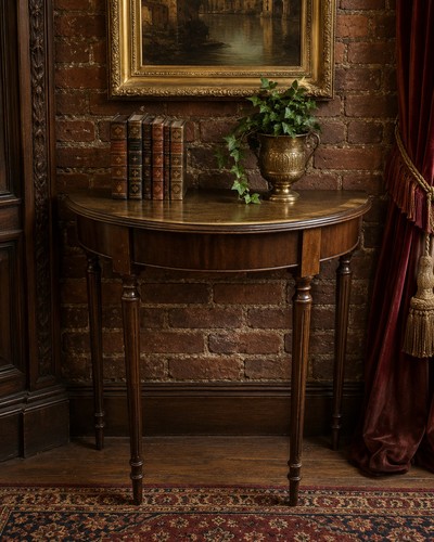 Antique edwardian table demi - table,