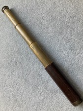 Antique four draw brass and leather telescope - Dollond, London in leather case