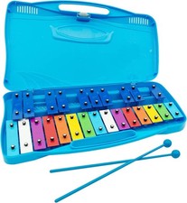 Premium Glockenspiel Xylophone - Colourful Metal Keys - Includes Legs & Handle