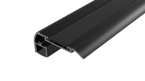 Led black aluminium stair - led,