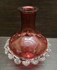 Antique cranberry glass vase