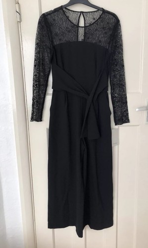 Zara black long lace - black,
