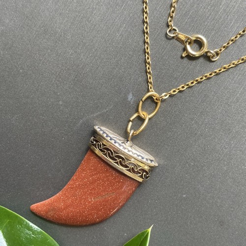 Vintage necklace gold plated - gold,