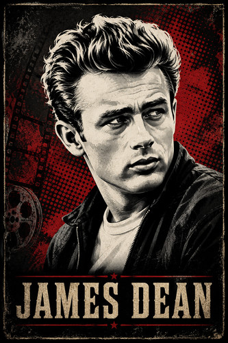 James dean retro wall - james,
