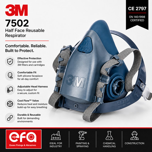 7502 half face - half, reusable