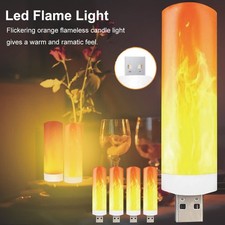 1-4X USB LED Flame Effect