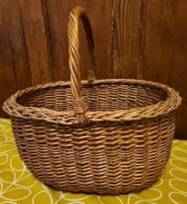 wicker shopping basket with