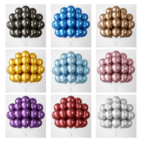 Metallic latex balloons 10 - latex,