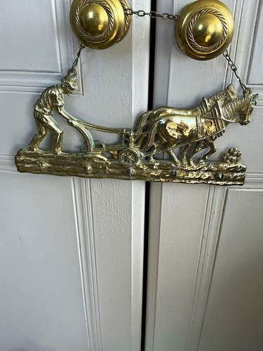 Vintage brass horse - brass,