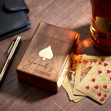 Personalised Wooden Playing Single Card Box Gift For Him INDR-1