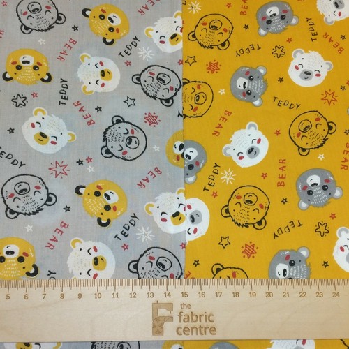 Teddy bear badges - teddy, printed