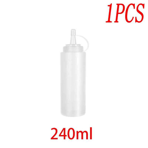 240ml plastic clear squeeze - 240ml,