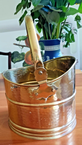 Vintage brass coal - brass,