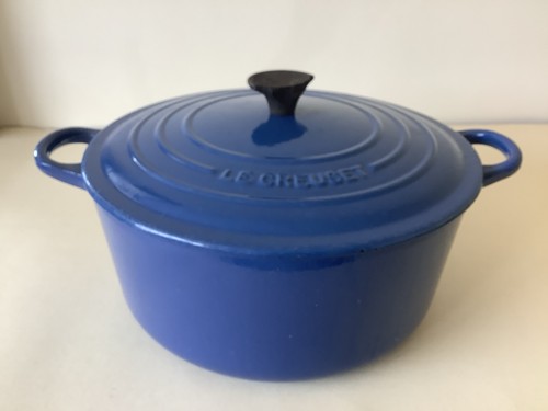 Creuset 24cm blue cast iron - blue,
