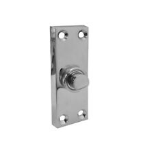 Front Door Bell Push - 80mm x 30mm - Polished Chrome/Satin Chrome or Brass