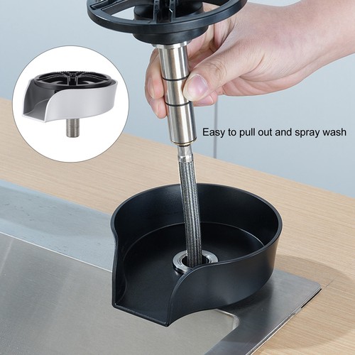 Rotating cup washer - rotating, out