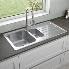 Inset stainless steel kitchen - steel,