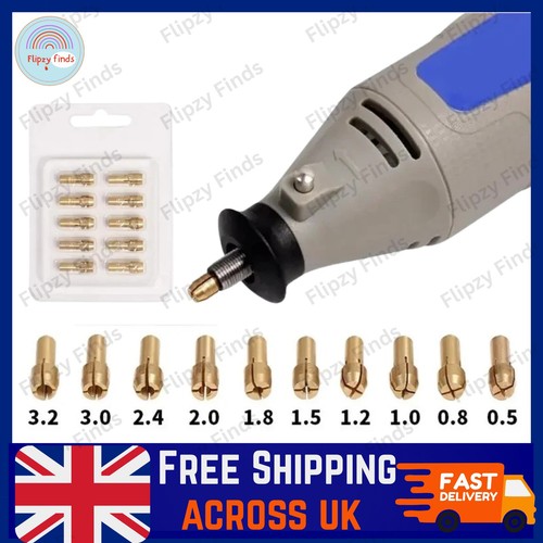 10x brass drill chuck collet - brass,
