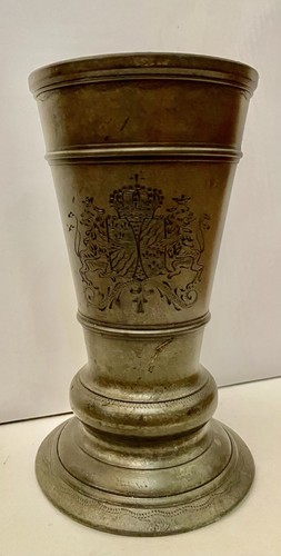 Antique swedish pewter beaker - pewter,