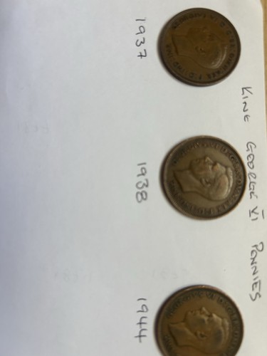 George penny coins 1937 - 3,