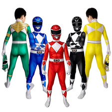 Kids Rangers Cosplay Power Costumes Jumpsuit Bodysuits Party Fancy Dress Outfit
