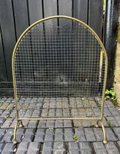 Antique Brass Fire Guard Mesh Screen Oval Lightweight