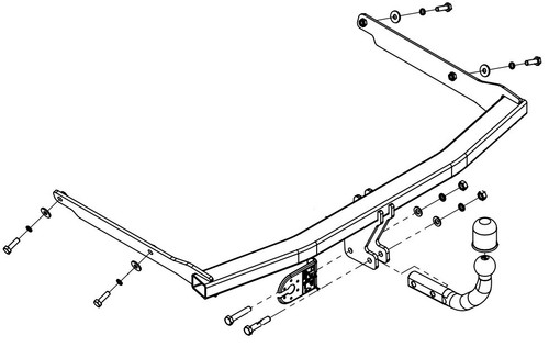 Swan neck tow - neck, bar