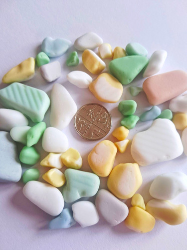 Milk glass sea - glass/sea, glass/vitrolite