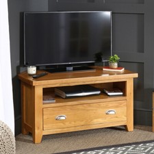 Cheshire Oak Corner TV Unit TVs up to 44" - Drawer- Living Room Furniture  AD31 