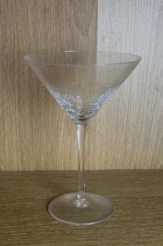 Large crackle glass martini