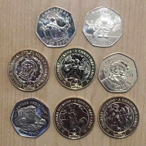 Christmas coins 50p - christmas,
