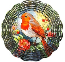 Robin metal wind spinner