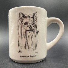 Vintage Yorkshire Terrier & description ceramic mug P. Diment 84