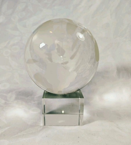 Large crystal glass globe - glass,