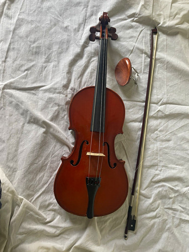 Viola brown varnish - w/, bow