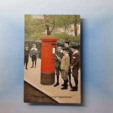 Red Pillar Post Box Postcard