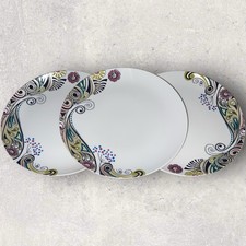 Denby Monsoon Cosmic Cream 3x Dinner Plates 11” 28.5cm New w/out Tags Excellent