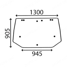 REAR WINDOW GLASS FOR NEW HOLLAND TS90 TS100 TS110 TS115 TRACTORS.
