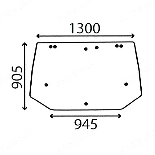 Rear window glass - rear,