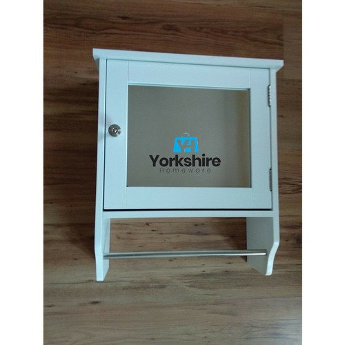 White wood single mirror door - single,