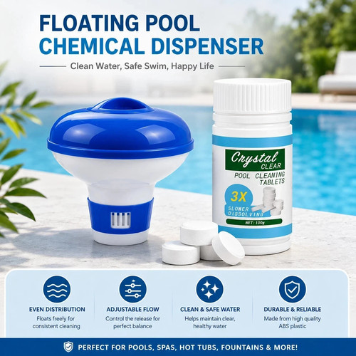 100 chlorine tablets floating - 100,