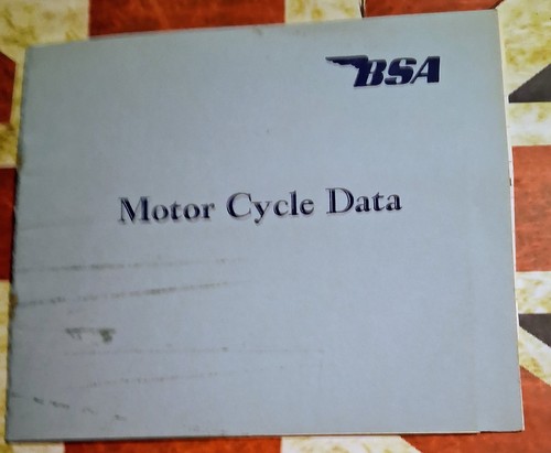 Bsa 1956 data book - data,